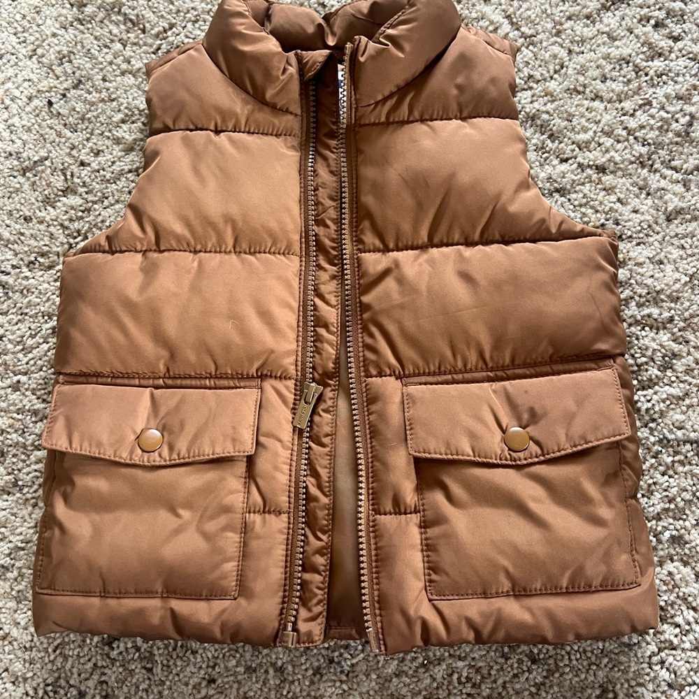 Old Navy Brown Puffer Vest 3T
